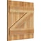Ekena Millwork Joined Board-n-Batten Shutters w/Z-Bar, Rough Sawn Western Red Cedar, 21 1/2W x 22H, PR RBJ06Z21X022RWR - alternate 3